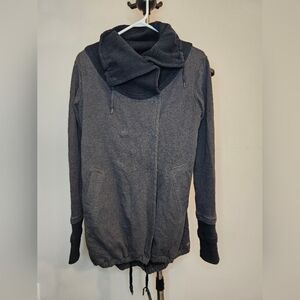 Lululemon Gratitude Wrap Elbow Patch Gray Hearthered Jacket.Measurements…